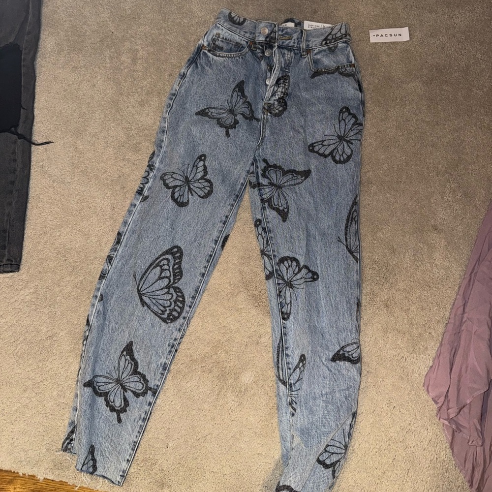 pacsun butterfly mom jeans
